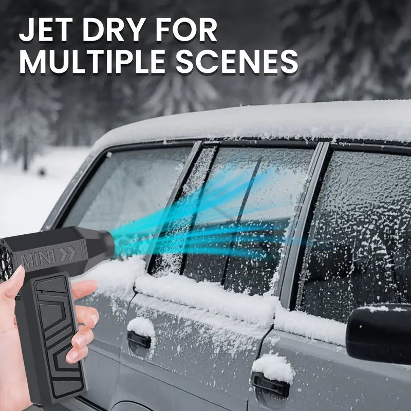[130K RPM Electric Air Duster] USB-C Rechargeable 4-Speed Adjustable Electric Air Duster with 130,000 RPM Turbo Jet